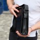 Сумка мессенджер 21.5x25x7 кожаная барсетка для мужчин Tiding Bag 35775 черная
