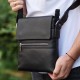 Чоловіча барсетка 23х26х6, месенджер через плече шкіряний Tiding Bag 80471 чорний