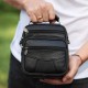 Мужская сумка-барсетка кожаная 17x21x9, сумочка планшет для гаджетов Tiding Bag 32051 черная