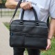 Чоловіча ділова сумка зі шкіри 39х29х10, класичний портфель для ноутбука та офісу, сумочка для студента, чорний