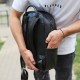 Мужской кожаный рюкзак 41х31х16, универсальный городской рюкзак для работы и поездок, офисная сумка, черный
