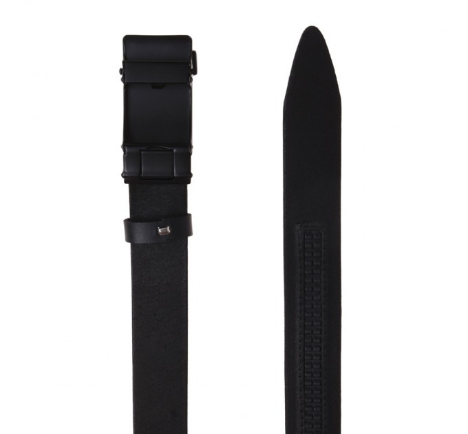 Автоматический мужской пасок с пряжкой115-125×3.5 / ремень на брюки Borsa Leather, черный