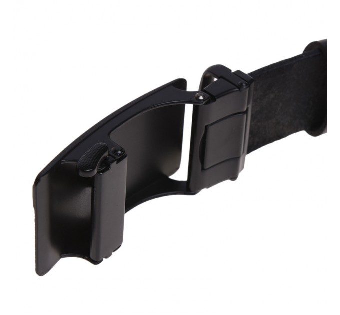 Автоматический мужской пасок с пряжкой115-125×3.5 / ремень на брюки Borsa Leather, черный