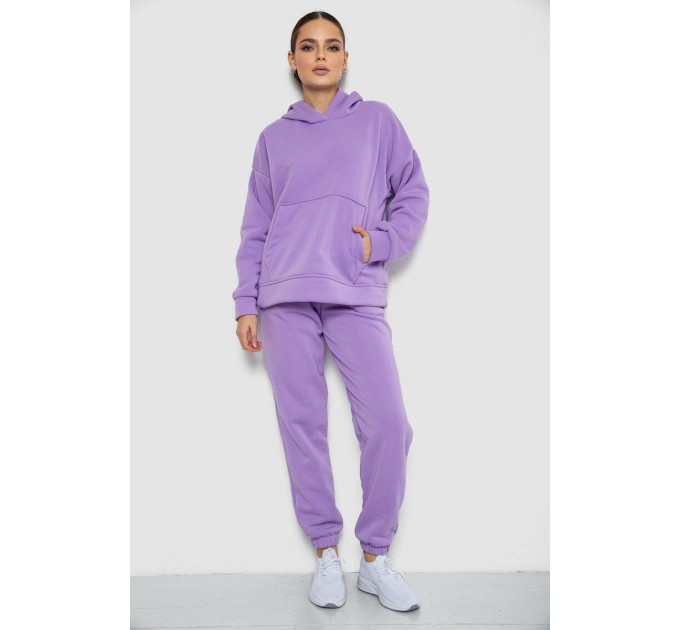Спортивный костюм женский на флисе, цвет сиреневый, 177R055