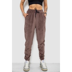 Спортивные штаны женские велюровые, цвет мокко, 238R58646