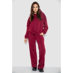 Спортивный костюм женский на флисе, цвет бордовый, 241R2001-2