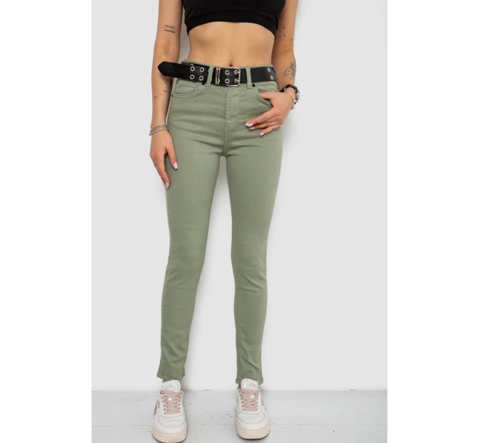 Джинсы женские Skinny Американки, цвет оливковый, 182R002