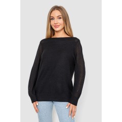 Кофта женская с манжетами, цвет черный, 244R999