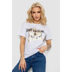 Футболка женская, цвет белый, 244R4612