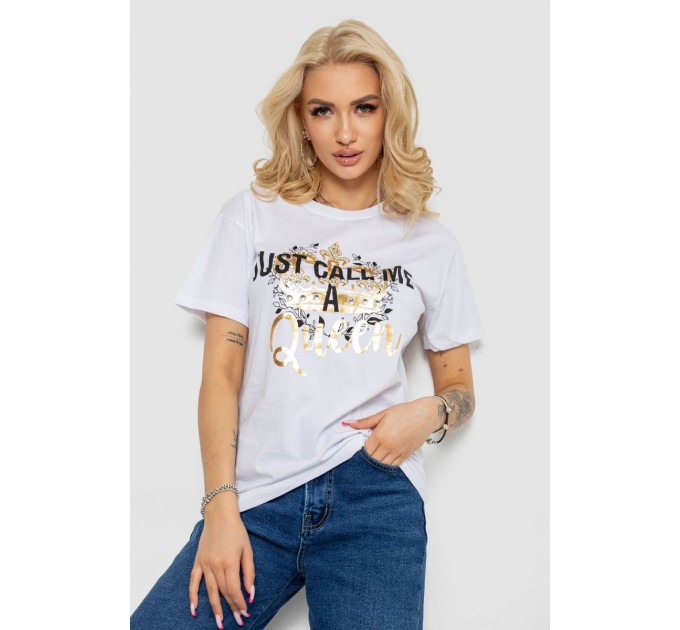 Футболка женская, цвет белый, 244R4612