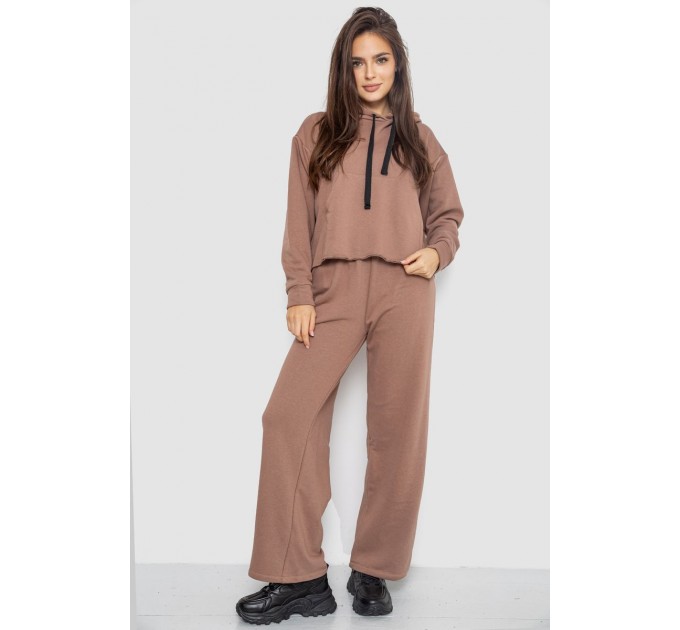 Спортивный костюм женский двухнитка, цвет мокко, 252R500