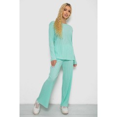 Костюм женский в рубчик повседневный, цвет мятный, 238R57415