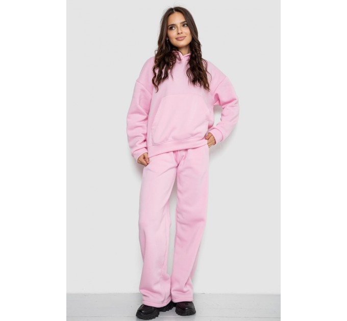 Спортивный костюм женский на флисе, цвет розовый, 241R2001-2