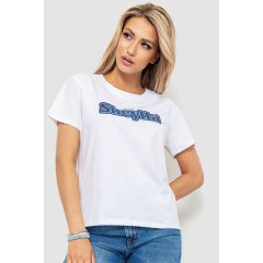 Футболка женская с принтом, цвет белый, 221R3004-1