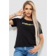 Футболка женская с принтом, цвет черный, 221R3008-1