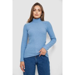 Гольф женский однотонный в рубчик, цвет голубой, 238R803