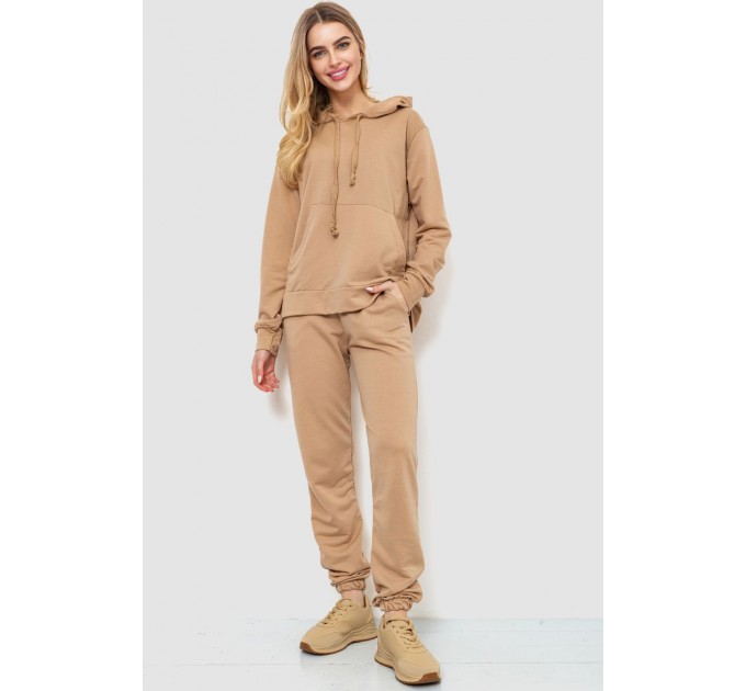 Спорт костюм женский двухнитка, цвет бежевый, 244R009