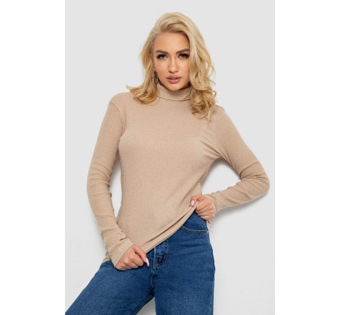 Гольф женский в рубчик, цвет бежевый, 238R505