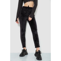 Спорт штани женские велюровые, цвет черный, 244R5569