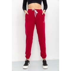 Спорт штаны женские двухнитка, цвет бордовый, 129R1466