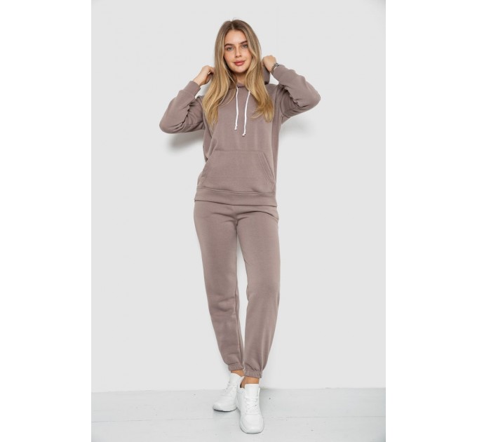 Спорт костюм женский на флисе, цвет мокко, 241R1530