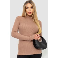 Кофта женская однотонная базовая, цвет темно-бежевый, 244R2032