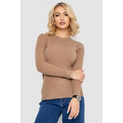 Кофта женская однотонная, цвет темно-бежевый, 244R2031