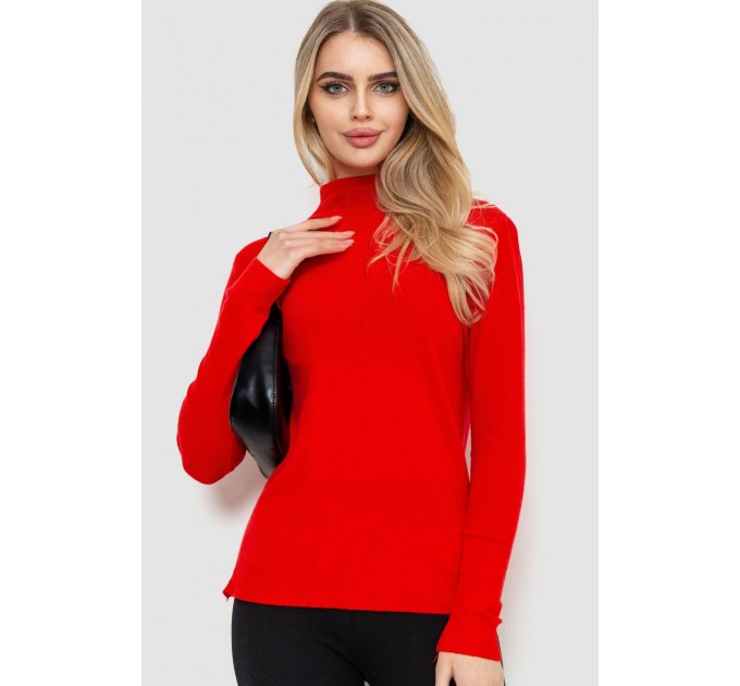 Кофта женская однотонная, цвет красный, 244R2302