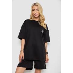 Костюм женский повседневный, цвет черный, 241R5004