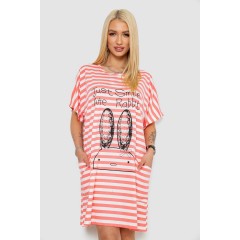 Ночная рубашка в полоску, цвет розово-белый, 238R15022
