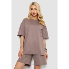 Костюм женский повседневный, цвет мокко, 241R5004