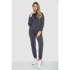 Спорт костюм женский на флисе, цвет темно-серый, 241R1530