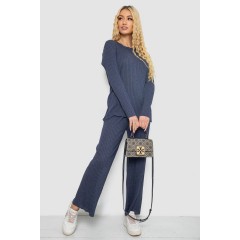 Костюм женский в рубчик повседневный, цвет джинс, 238R57415