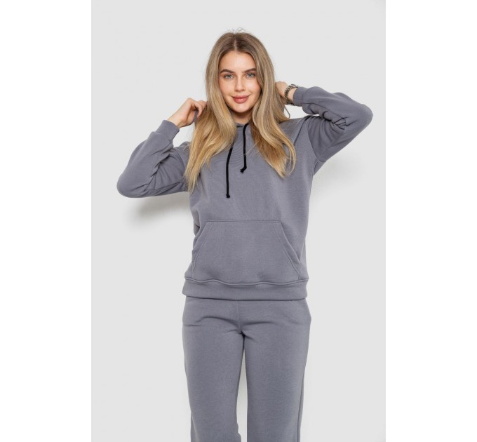 Спорт костюм женский на флисе, цвет серый, 241R1530