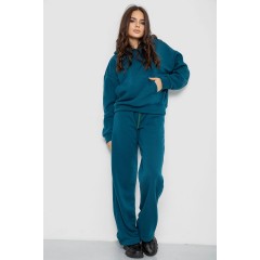 Спортивный костюм женский на флисе, цвет изумрудный, 241R2001-2