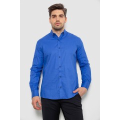 Рубашка мужская однотонная, цвет электрик, 214R7076