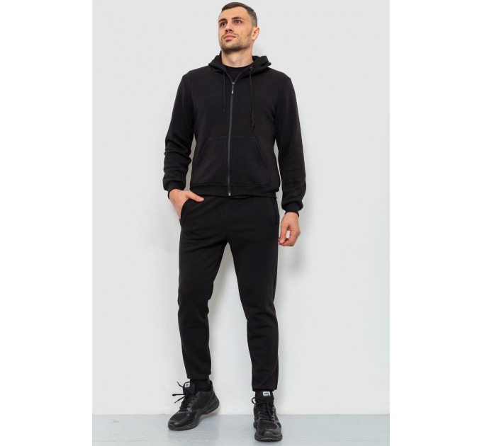 Спорт костюм мужский двухнитка, цвет черный, 119R200-5