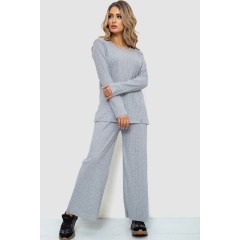 Костюм женский в рубчик повседневный, цвет светло-серый, 238R57415
