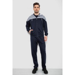 Спорт костюм мужской, цвет серо-синий, 244R988