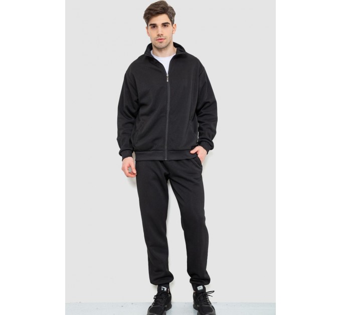 Спорт костюм мужской на флисе, цвет черный, 244R967