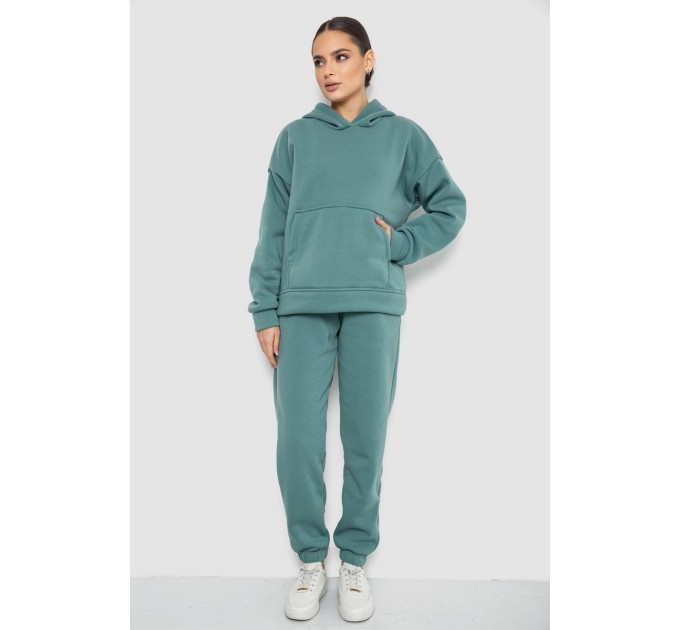 Спортивный костюм женский на флисе, цвет оливковый, 177R055