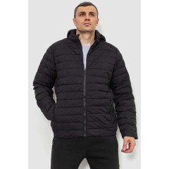 Куртка мужские демисезонная с капюшоном, цвет черный, 214R8891