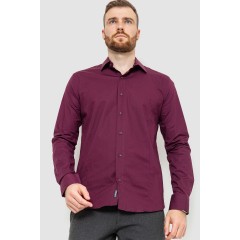 Рубашка мужская однотонная, цвет сливовый, 214R7081