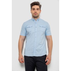 Рубашка мужская однотонная, цвет голубой, 214R6917-2