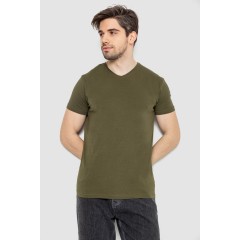 Футболка мужская однотонная базовая, цвет хаки, 244R2409