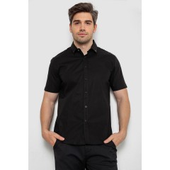 Рубашка мужская однотонная, цвет черный, 214R830