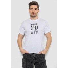 Футболка мужская с принтом, цвет белый, 241R1901