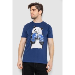 Футболка мужская с принтом, цвет синий, 244R5996