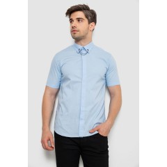 Рубашка мужская однотонная, цвет голубой, 214R6917