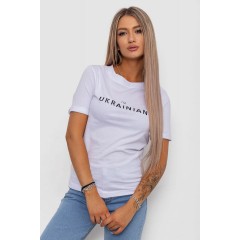 Футболка женская с принтом, цвет белый, 238R57383